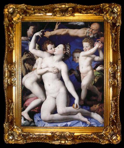 framed  unknow artist Venus, Cupid, stupid and time, ta009-2